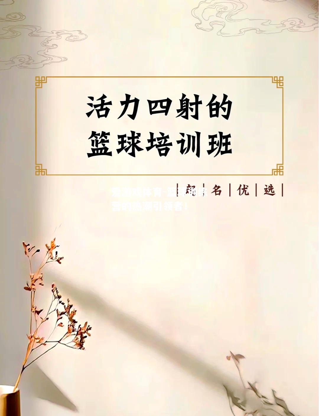 篮球训练营的热潮引领者！